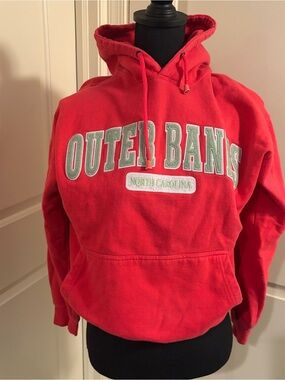 Outer Banks Red Pullover Hoodie - North Carolina Graphic